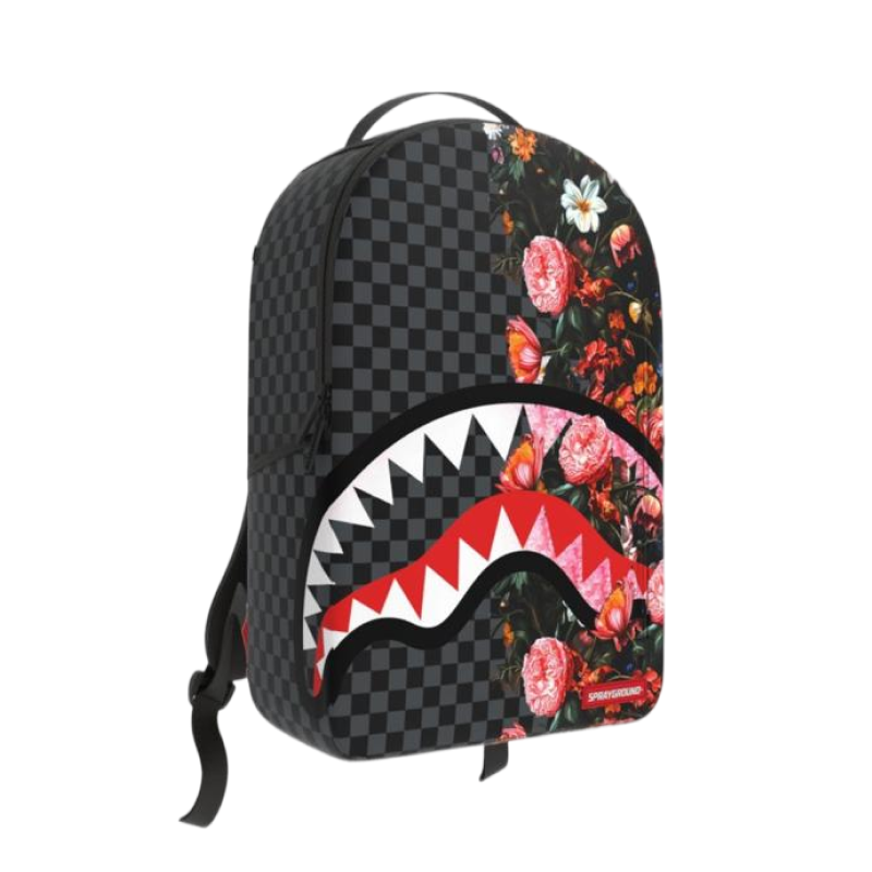 SPLIT PINK FLORAL CHECK DLXSV BACKPACK