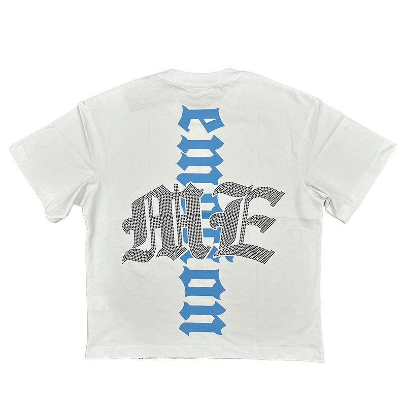 Alternative view of Mixed Emotion "Angel Rhinestone" Tee (White)