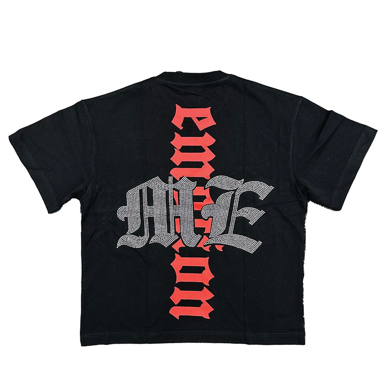 Alternative view of Mixed Emotion "Octopus Rhinestone" Tee (Black)