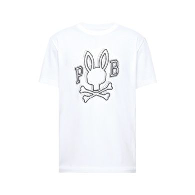 Psycho Bunny Bales Graphic Tee (White)