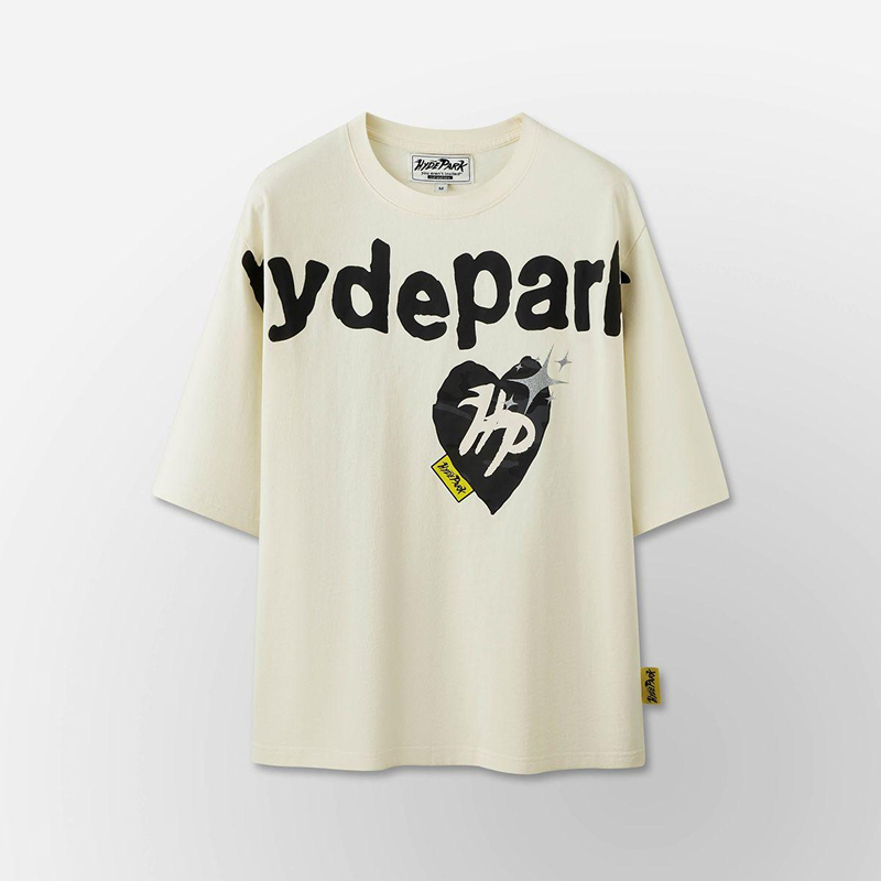 Hyde Park " Power Skull Black Camo Heart" Tee (Cream)