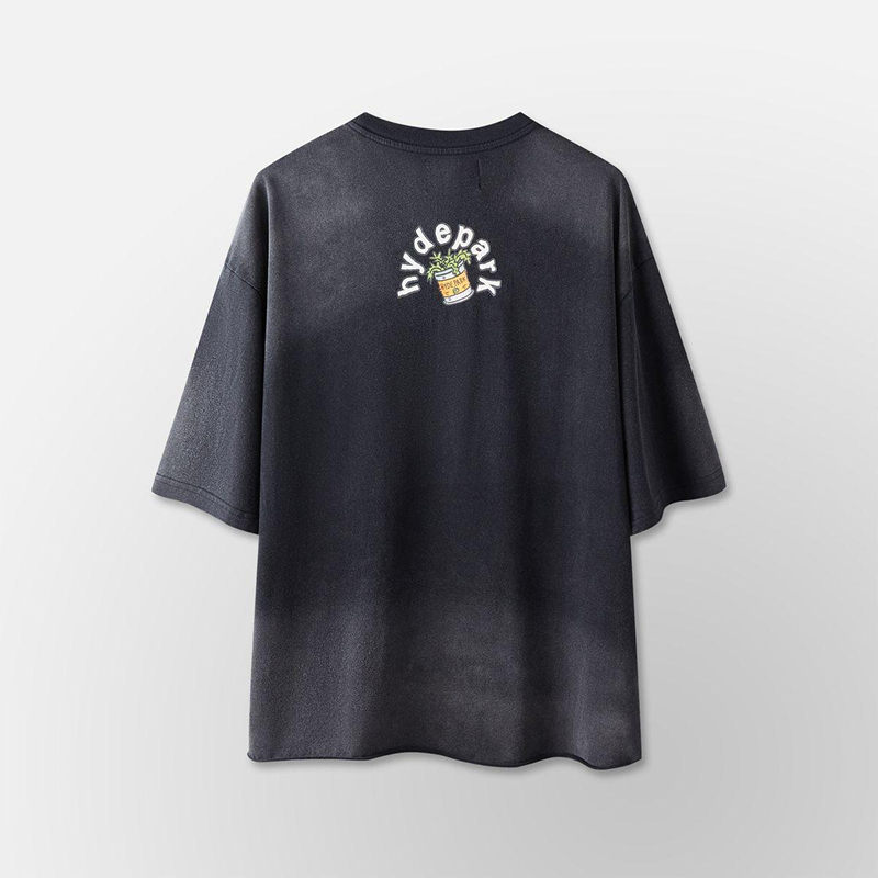 Alternative view of Hyde Park " Puffing Spinach" Tee (Black)