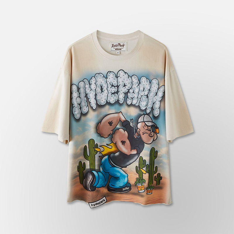 Hyde Park " Puffing Spinach" Tee (Creme)