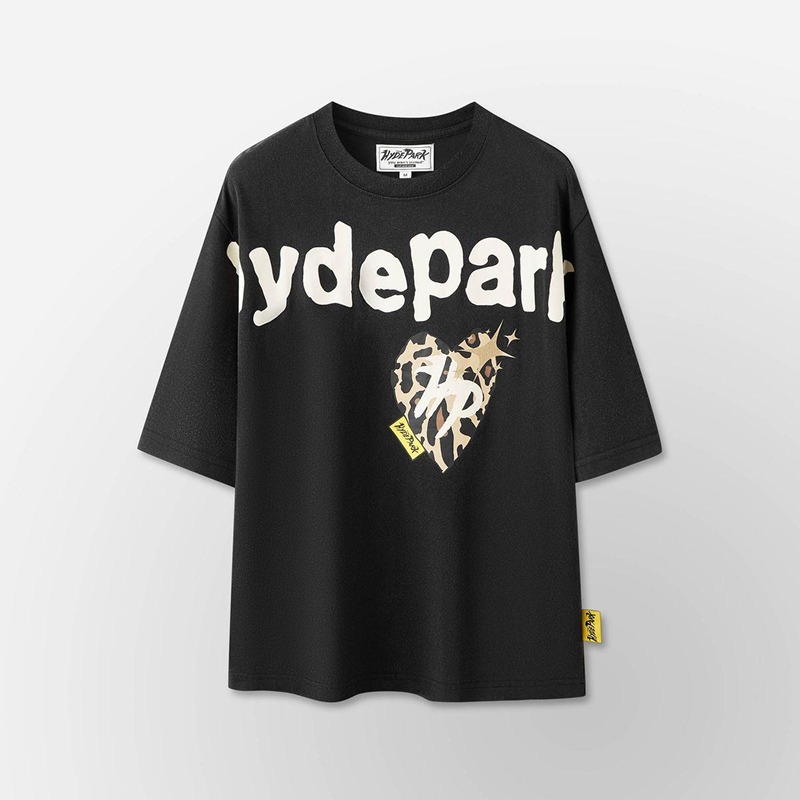 Hyde Park " Power Skull Light Brown Camo Heart" Tee (Black)