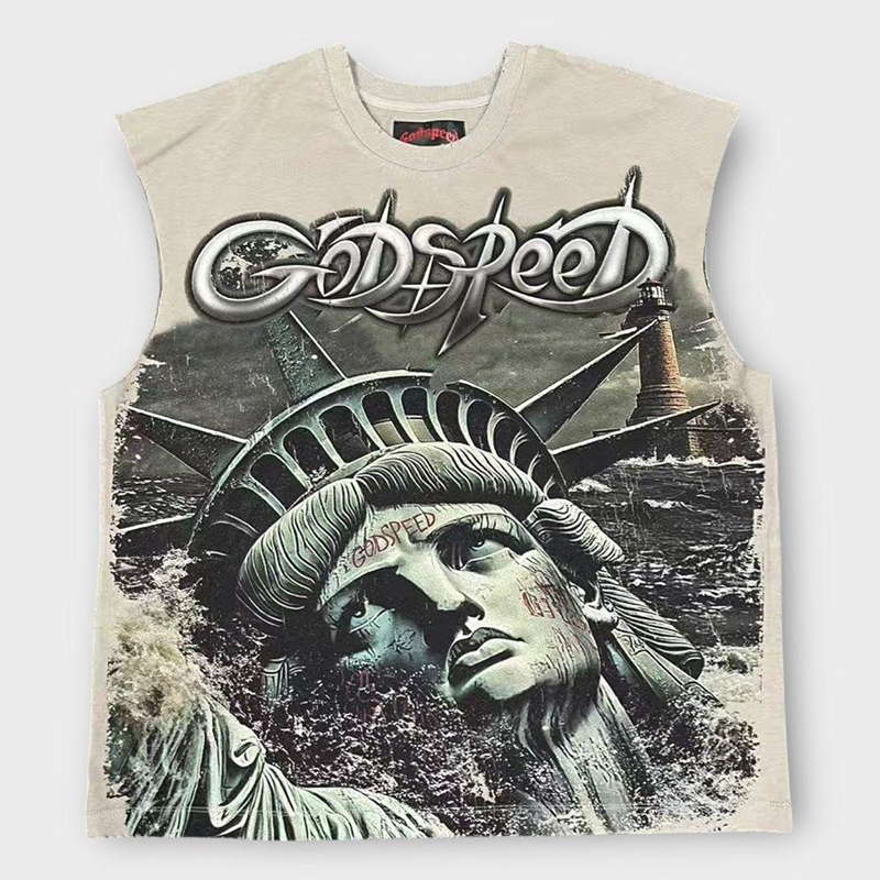 Godspeed "Sunken Liberty 2" Sleeveless Tee (Bone)