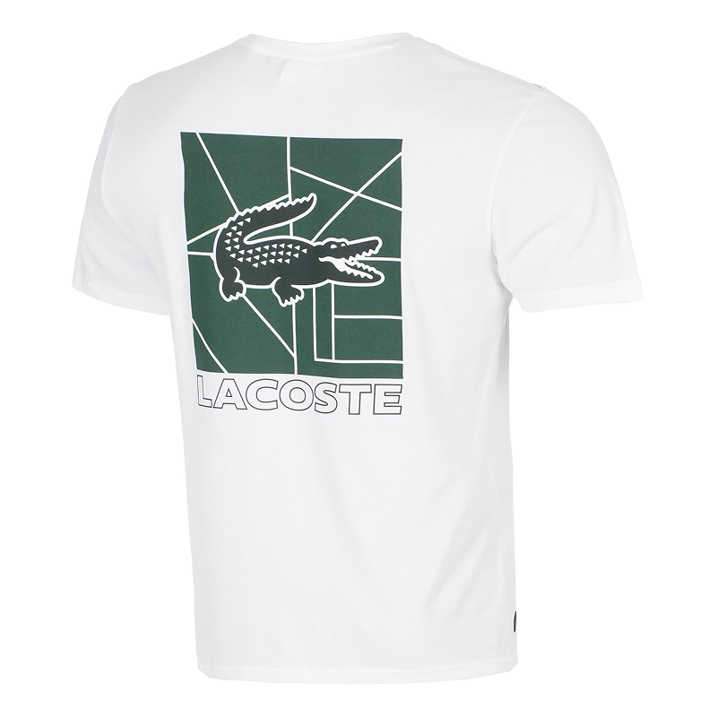 Lacoste Back Croc Graphic Tee (White) - Image 4