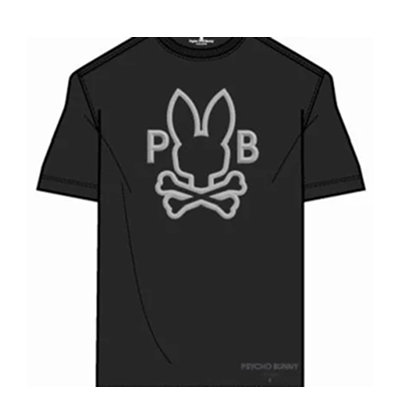 Psycho Bunny Chris Graphic Tee (Black)