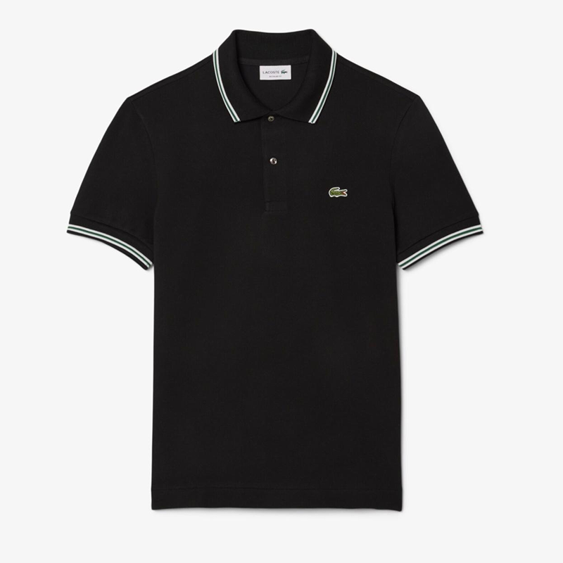 Lacoste Trim Accent Polo Shirt - (Black)
