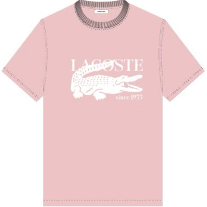 Lacoste Heritage Graphic Tee (Pink)