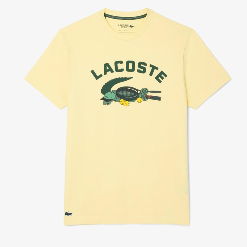 Lacoste Tennis Heritage Print Tee (Pastel Yellow)