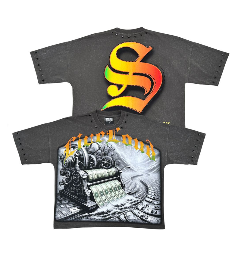 Stray Money Counter 3/4 sleeve tee ( Grey)