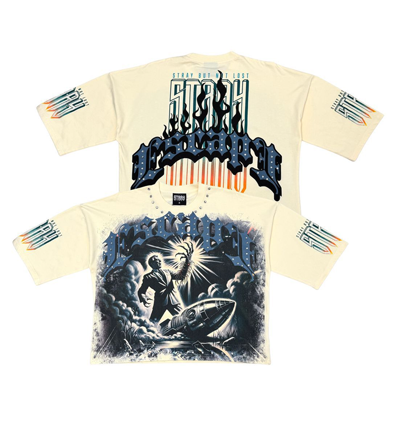 Stray Escape 3/4 sleeve tee (Cream)