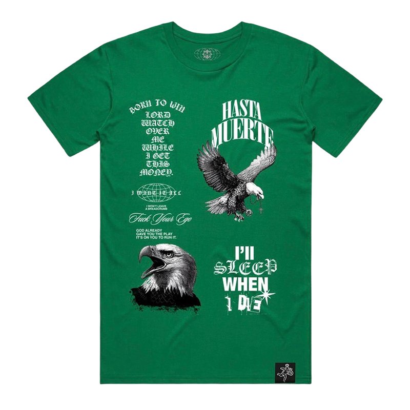 Hasta Muerte Angel Faith Graphic Green