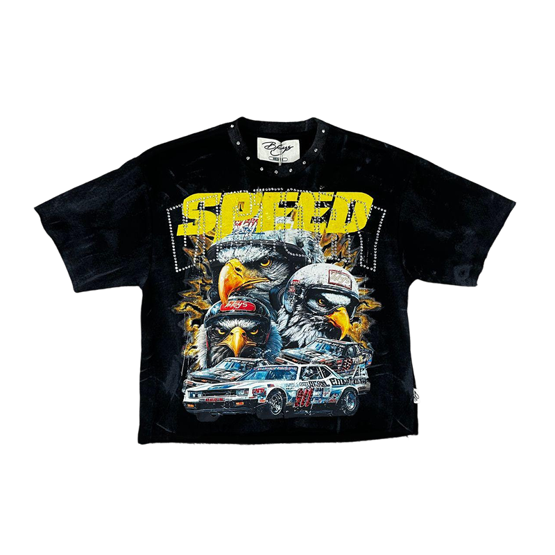 BKYS "Speed" Cropped Tee Black