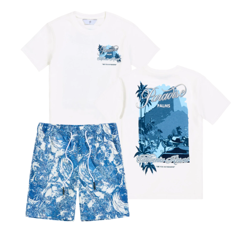 Paradise Palms Full Set Blue Floral