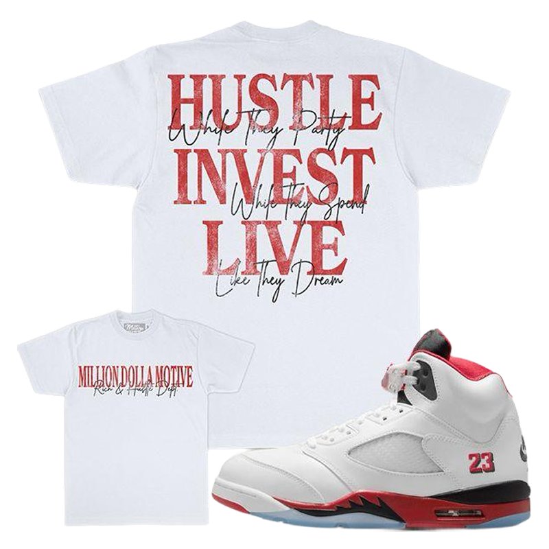 MDM Hustle Invest Live White