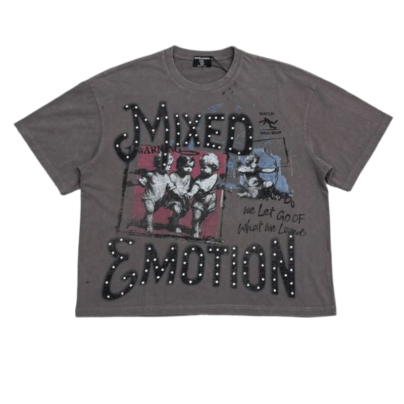 Mix Emotion Grey " Friends" Tee