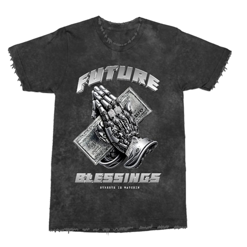 Streetz “Future Blessings” Tee Washed Charcoal