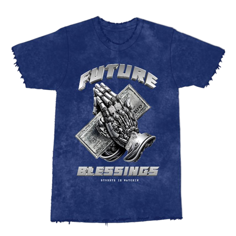 Streetz “Future Blessings” Tee Washed Navy