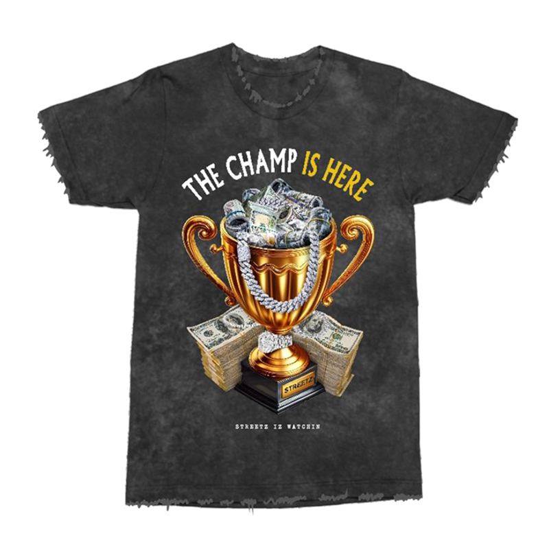 Streetz “The Champ Is Here” Trophy Tee Washed Charcoal