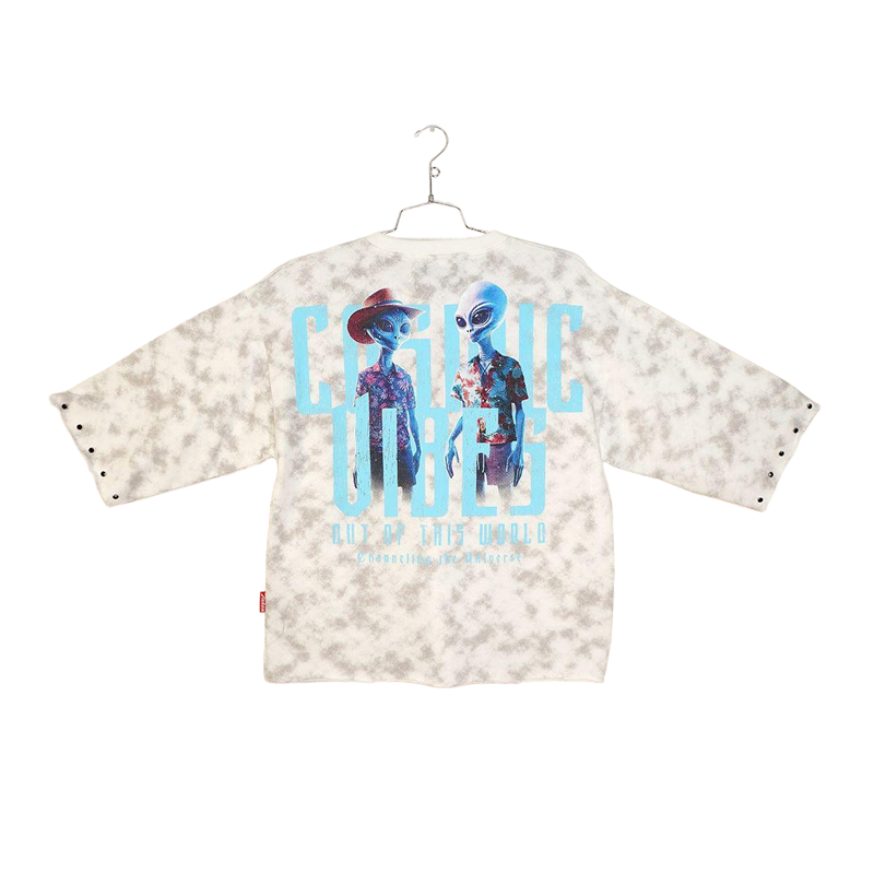 Alternative view of Takers “Escape” Cropped Terry T-Shirt White