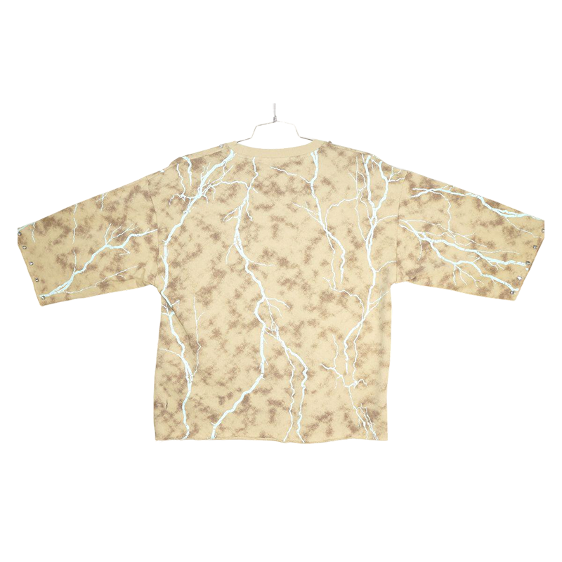 Alternative view of Takers “Loyalty Royalty”  Cropped Terry T-Shirt Cream