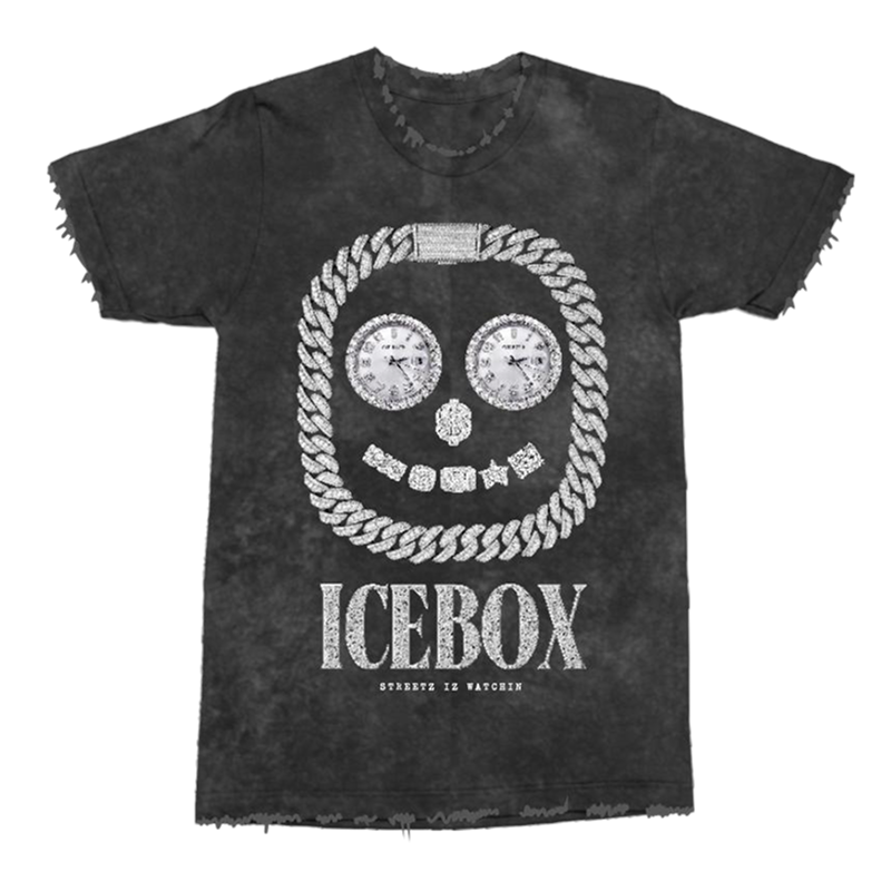Streetz “Icebox” Smile Graphic Tee Washed Black