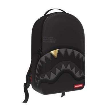 BLACKED OUT EMBOSSED GOLD TOOTH BACKPACK