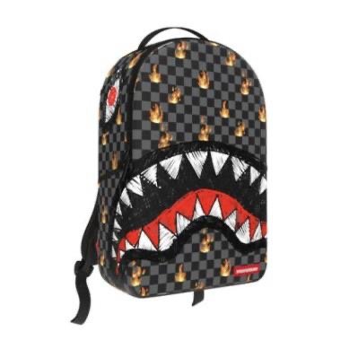 SCRIBBLE FIRE CHECK BACKPACK