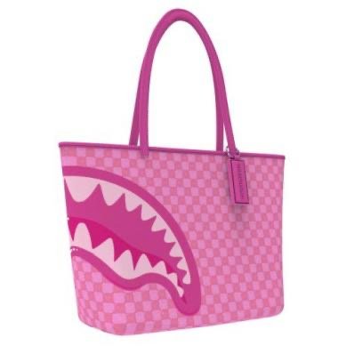 PINK NEW CHECK FACES TOTE