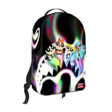 POWERPUFF GIRLS RAINBOW HOLO SHARK BACKPACK