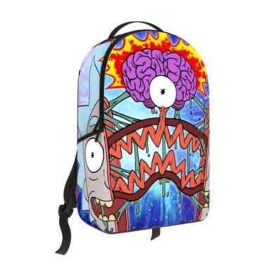 RICK AND MORTY SPLIT RICK HEAD GUTS BACKPACK