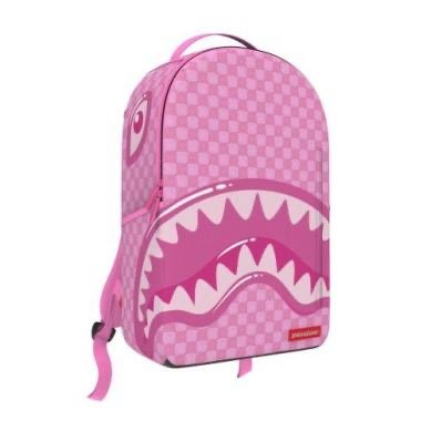 PINK NEW CHECK FACES BACKPACK