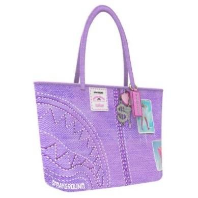 PURPLE CANVAS STITCH TOTE