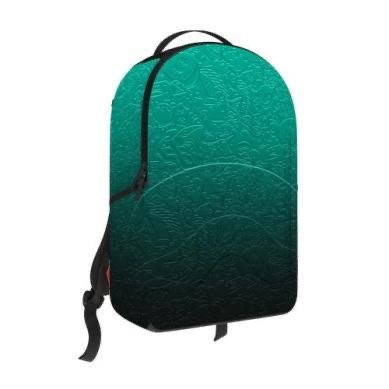 TEAL EMBOSSED SHARK BACKPACK