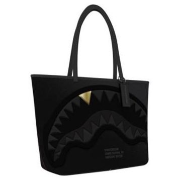 BLACKED OUT EMBOSSED GOLD TOOTH TOTE